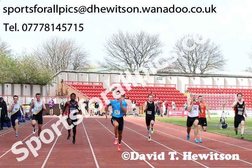 Mens 100 metres Gateshead Open Medal Meeting. Photo: David T. Hewitson/Sports for All Pics
